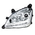 35779 by UNITED PACIFIC - Projection Headlight Assembly - LH, Chrome Housing, High/Low Beam, H7 Bulb, with LED Signal (Sequential) and LED Position Light