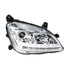 35780 by UNITED PACIFIC - Projection Headlight Assembly - RH, Chrome Housing, High/Low Beam, H7 Bulb, with LED Signal (Sequential) and LED Position Light