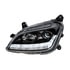 35781 by UNITED PACIFIC - Projection Headlight Assembly - LH, Black Housing, High/Low Beam, H7 Bulb, with LED Signal (Sequential) and LED Position Light