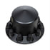 10340 by UNITED PACIFIC - Axle Hub Cover - Rear, Matte Black, Pointed, with 33mm Thread-On Nut Cover