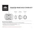 10340 by UNITED PACIFIC - Axle Hub Cover - Rear, Matte Black, Pointed, with 33mm Thread-On Nut Cover