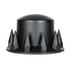 10342 by UNITED PACIFIC - Axle Hub Cover - Rear, Matte Black, Dome, with 33mm Spike Thread-On Nut Cover