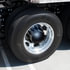 10342 by UNITED PACIFIC - Axle Hub Cover - Rear, Matte Black, Dome, with 33mm Spike Thread-On Nut Cover