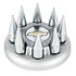 10351B by UNITED PACIFIC - Wheel Lug Nut Cover Set - Chrome, Super Spike Pickup