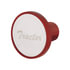 22982 by UNITED PACIFIC - Air Brake Valve Control Knob - "Tractor", Aluminum, Screw-On, with Stainless Plaque, Candy Red