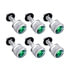 23850 by UNITED PACIFIC - Dash Panel Screw - 6-Pack, with Green Crystal, for Peterbilt 2001-2005