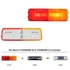 31050ARK-B by UNITED PACIFIC - Clearance/Marker Light - Incandescent, Amber and Red Lens, Rectangle Design, Fender Mount, Black Bracket