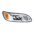 31083 by UNITED PACIFIC - Headlight Assembly - RH, LED, Chrome Housing, High/Low Beam, with LED Signal Light, Position Light, Side Marker Light and Daytime Running Light