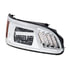 31083 by UNITED PACIFIC - Headlight Assembly - RH, LED, Chrome Housing, High/Low Beam, with LED Signal Light, Position Light, Side Marker Light and Daytime Running Light