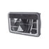 31089 by UNITED PACIFIC - Headlight - High Power, LED, RH/LH, 4 x 6" Rectangle, Chrome Housing, High Beam