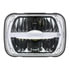 31120 by UNITED PACIFIC - Headlight - 7 High Power, LED, RH/LH, 5 x 7", Rectangle, Chrome Housing, High/Low Beam, with LED Light Bar and Reinforced Aluminum Reflector