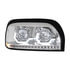 31204 by UNITED PACIFIC - Headlight Assembly - RH, Chrome Housing, High/Low Beam, H7/9005 Bulb, with LED Signal Light and Position Light Bar