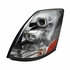 31230 by UNITED PACIFIC - Projection Headlight Assembly - LH, Chrome Housing, High/Low Beam, with Amber LED Light Bar