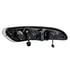 31239 by UNITED PACIFIC - Projection Headlight Assembly - LH, Black Housing, High/Low Beam, H7/H1/3157 Bulb, with Signal Light and Amber LED Dual Mode Light Bar