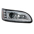 35766 by UNITED PACIFIC - Projection Headlight Assembly - RH, Chrome Housing, High/Low Beam, H7 Quartz Bulb, with 24 LED Signal (Sequential), 18 LED DRL/Position Light and Side Marker