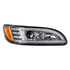 35766 by UNITED PACIFIC - Projection Headlight Assembly - RH, Chrome Housing, High/Low Beam, H7 Quartz Bulb, with 24 LED Signal (Sequential), 18 LED DRL/Position Light and Side Marker