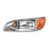 35769 by UNITED PACIFIC - Competition Series Headlight Assembly - LH, Chrome Housing, High/Low Beam, 9007/HB5/4157 Bulb, with Signal Light