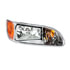 35770 by UNITED PACIFIC - Competition Series Headlight Assembly - RH, Chrome Housing, High/Low Beam, 9007/HB5/4157 Bulb, with Signal Light