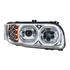 35785 by UNITED PACIFIC - Headlight Assembly - RH, LED, Chrome Housing, High/Low Beam, with 6 LED Signal and 100 LED Position Light