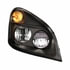 35799 by UNITED PACIFIC - Headlight Assembly - RH, LED, Black Housing, High/Low Beam, with LED Signal Light