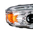 35803 by UNITED PACIFIC - Projection Headlight Assembly - RH, Chrome Housing, High/Low Beam, H11/HB3 Bulb, with Amber LED Signal Light, White LED Position Light and Amber LED Side Marker