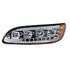 35841 by UNITED PACIFIC - Headlight - L/H, Chrome, Quad-LED, with LED Directional & Sequential Signal, for 2005-2015 Peterbilt 386