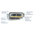 35912 by UNITED PACIFIC - Headlight - R/H, LED Projector, Chrome Inner Housing, with Turn Signal Light