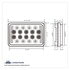 36449 by UNITED PACIFIC - Headlight - 18 High Power LED, RH/LH, 5 x 7" Rectangle, Black Housing, High/Low Beam, with Bright White 10 LED Position Light Bar