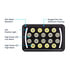 36449 by UNITED PACIFIC - Headlight - 18 High Power LED, RH/LH, 5 x 7" Rectangle, Black Housing, High/Low Beam, with Bright White 10 LED Position Light Bar