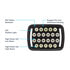 36450 by UNITED PACIFIC - Headlight - 22 High Power, LED, RH/LH, 5 x 7" Rectangle, Black Housing, High/Low Beam, with Bright White 12 LED Position Light Bar