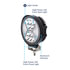 36454 by UNITED PACIFIC - Work Light - 4.5", 24 High Power LED, with "X" Amber Light Guide