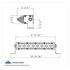 36612 by UNITED PACIFIC - Light Bar - High Power, LED, Spot/Flood Light, Clear Lens, Black Aluminum Housing, Single Row, 8 CREE LED Light Bar, 2800 Lumens, with Mounting Bracket