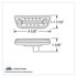 36780 by UNITED PACIFIC - Cab Light - 9 LED, Rectangular, Amber LED/Clear Lens, for Kenworth/Peterbilt