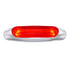 36816 by UNITED PACIFIC - Clearance/Marker Light - 4 LED LightTrack, Red LED/Red Lens, With Chrome Bezel