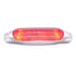 36818 by UNITED PACIFIC - Clearance/Marker Light - 4 LED LightTrack, Red LED/Clear Lens, With Chrome Bezel