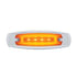 36980B by UNITED PACIFIC - Clearance/Marker Light - with Bezel, 16 LED, "Glo", Rectangular, Amber LED/Amber Lens