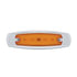 36980B by UNITED PACIFIC - Clearance/Marker Light - with Bezel, 16 LED, "Glo", Rectangular, Amber LED/Amber Lens