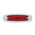 36981 by UNITED PACIFIC - Clearance/Marker Light - "Glo" Light, Red LED/Red Lens, Rectangle Design, with Bezel, 16 LED