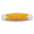 38301 by UNITED PACIFIC - Clearance/Marker Light - with Bezel, 15 LED, Rectangular, Amber LED/Amber Lens