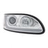 31253 by UNITED PACIFIC - Projection Headlight Assembly - RH, Chrome Housing, High/Low Beam, H7/H1/3157 Bulb, with Signal Light and LED Dual Mode Light Bar