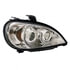 31257 by UNITED PACIFIC - Projection Headlight Assembly - RH, Chrome Housing, High/Low Beam, H7/H1/3157 Bulb, with Signal Light and LED Position Light Bar