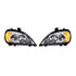 31346 by UNITED PACIFIC - Projection Headlight Assembly - RH and LH, Chrome Housing, High/Low Beam, H7, 1157 Bulb, with Signal Light