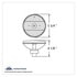 31386 by UNITED PACIFIC - Crystal Headlight - RH/LH, 5-3/4", Round, Chrome Housing, High/Low Beam, 9007 Bulb, Includes 9007 Bulb Adapter Plug