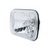 31389 by UNITED PACIFIC - Crystal Headlight - RH/LH, 5 x 7", Rectangle, Chrome Housing, High/Low Beam, H4/HB2 Bulb, with Plastic Lens