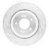 631-03062L by DYNAMIC FRICTION COMPANY - Brake Rotor - Drilled and Slotted - Silver