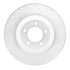 631-03062L by DYNAMIC FRICTION COMPANY - Brake Rotor - Drilled and Slotted - Silver