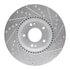 631-03066L by DYNAMIC FRICTION COMPANY - Brake Rotor - Drilled and Slotted - Silver