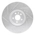 631-11033R by DYNAMIC FRICTION COMPANY - Brake Rotor - Drilled and Slotted - Silver