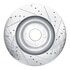 631-26007L by DYNAMIC FRICTION COMPANY - Brake Rotor - Drilled and Slotted - Silver