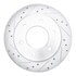 631-54276L by DYNAMIC FRICTION COMPANY - Brake Rotor - Drilled and Slotted - Silver